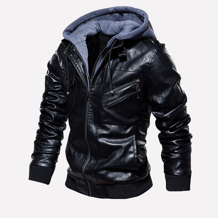 Fashionable men's long winter parka coat with faux fur collar, ideal stylish outerwear for severe cold.