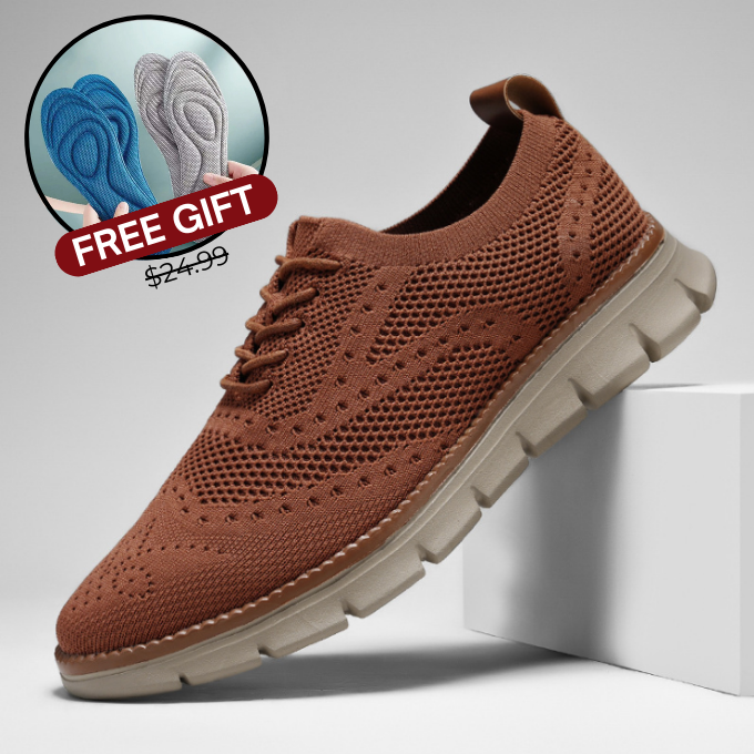 Black men's Heritage Dress Sneakers, lightweight & comfortable with orthopedic support.