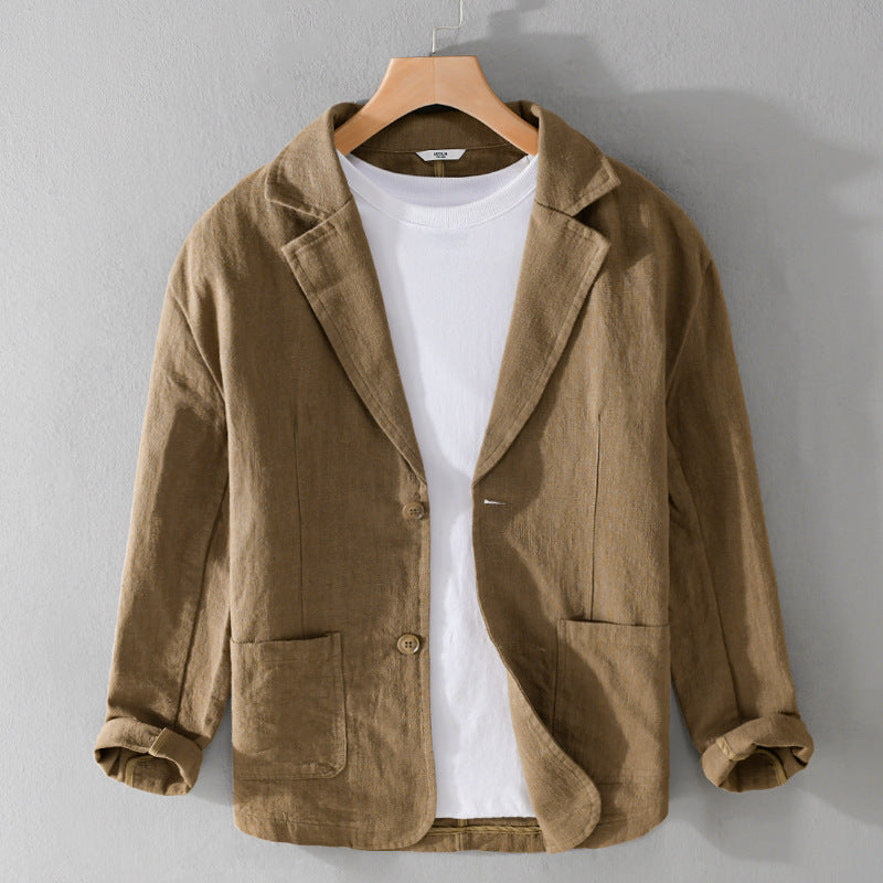 Men's relaxed fit casual jacket in a unique color, perfect lightweight outerwear for spring and fall fashion.