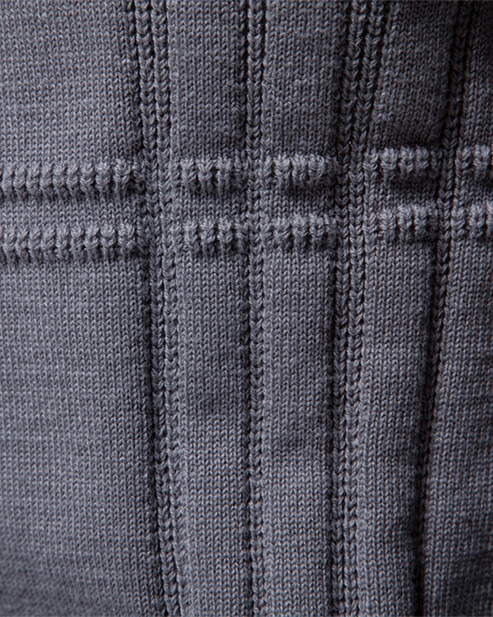 Everyday men's pullover sweater with elevated textured knit design, perfect for layering outfits.