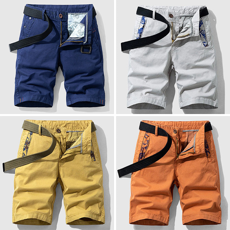 Soft fabric men's casual shorts, perfect for summer activities, beach days, or comfortable everyday wear.