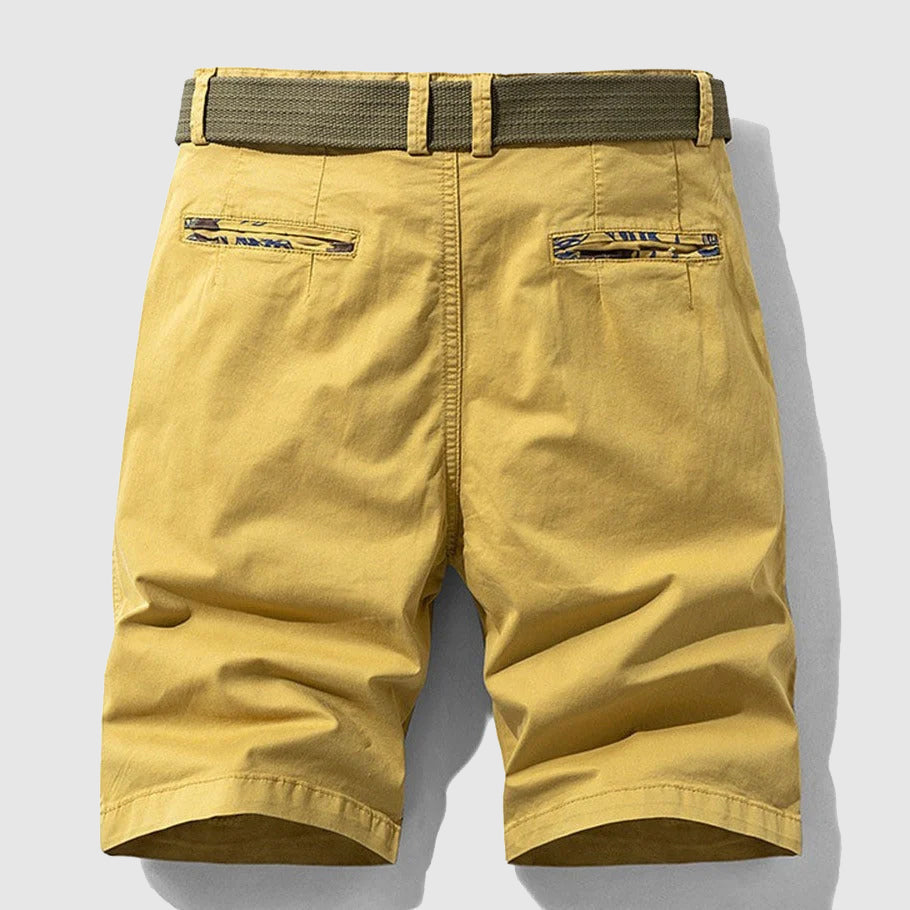 Lightweight men's comfort shorts, essential for summer & everyday casual wear. Easy-care & durable design.