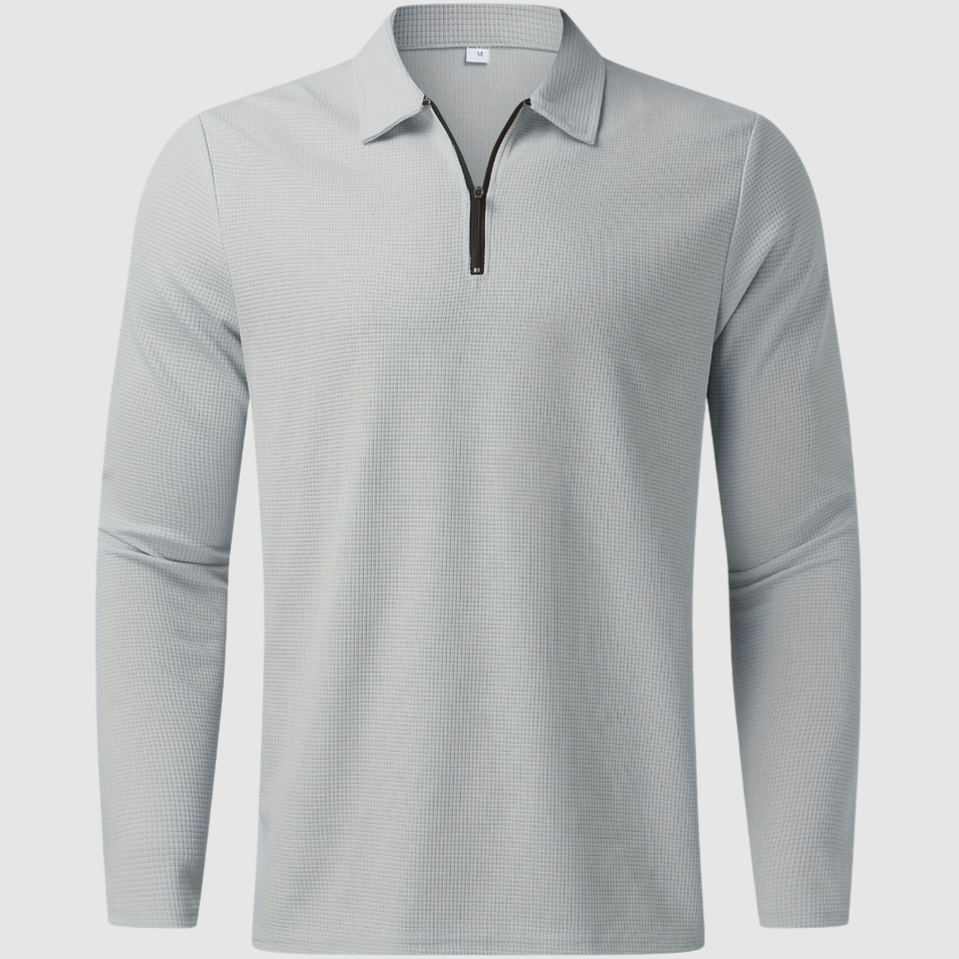 Modern men's textured casual wear set featuring a comfortable sweatshirt and drawstring joggers.