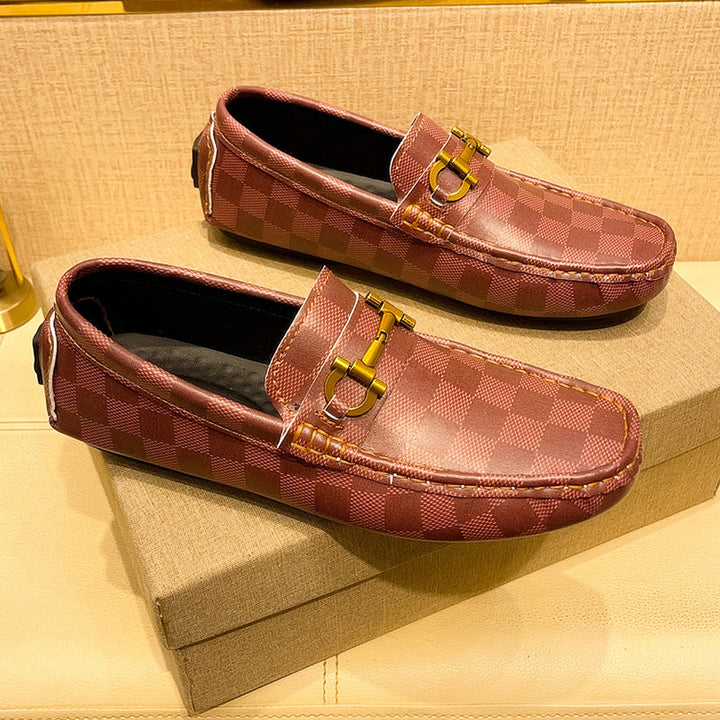 Premium black men's driver shoes, comfortable slip-on loafers offering effortless style.