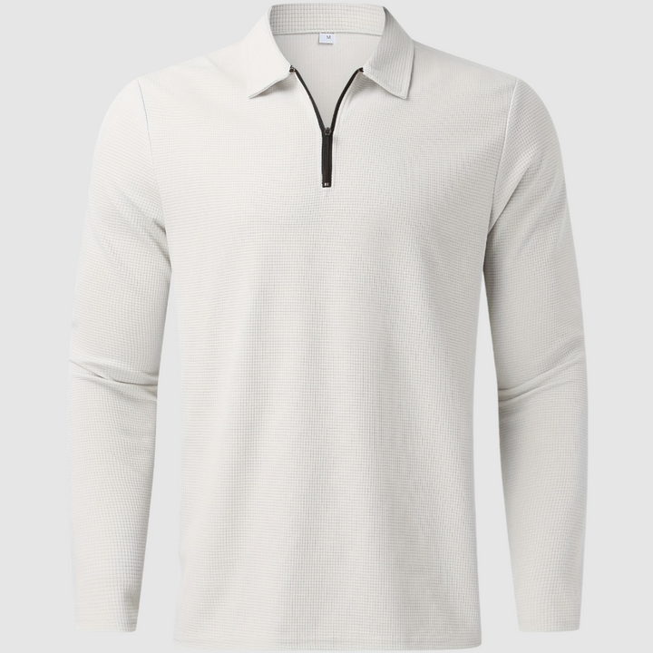 Men's fashionable textured loungewear set. Includes a comfortable top and drawstring joggers for stylish relaxation.