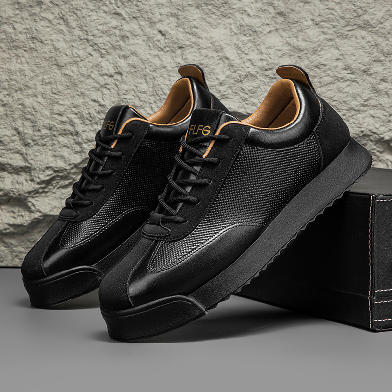 Casual brown men's comfort sneakers, sleek urban footwear for modern men.