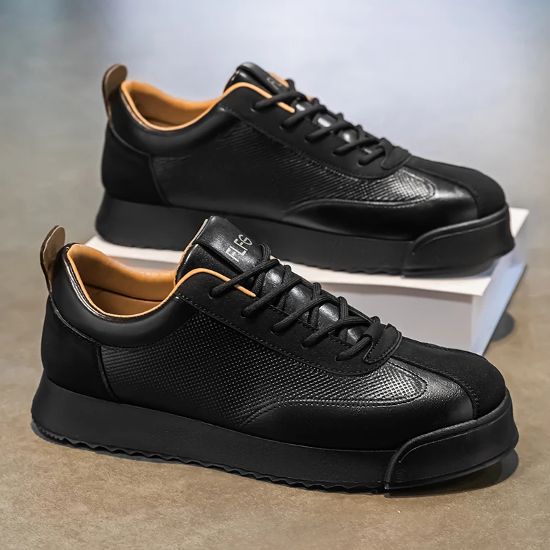 Men's brown comfort shoes, sleek casual sneakers perfect for urban life.