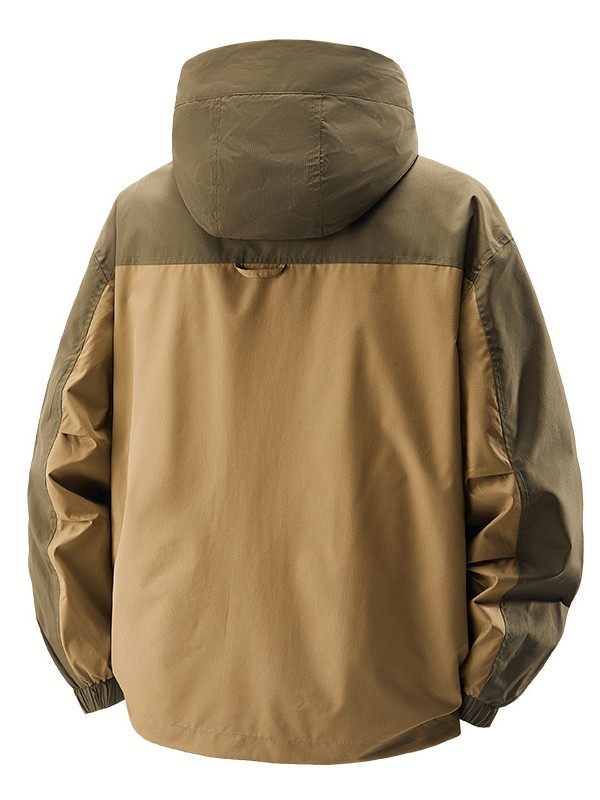 Men's durable all-weather jacket. Lightweight tactical design offers protection and utility for various activities.