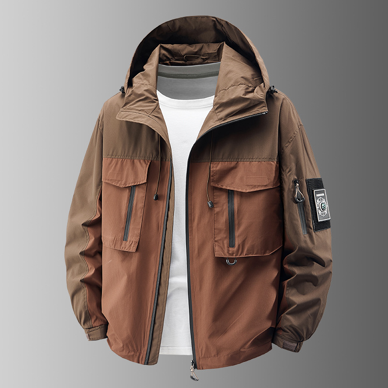 Adventure-ready men's tactical jacket. All-weather protection, lightweight, and durable with practical zip pockets.