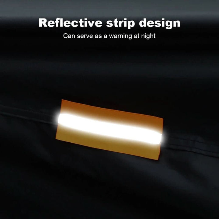 Heavy-duty motorcycle, scooter & e-bike cover for outdoor use. Offers waterproof, UV & dust protection.