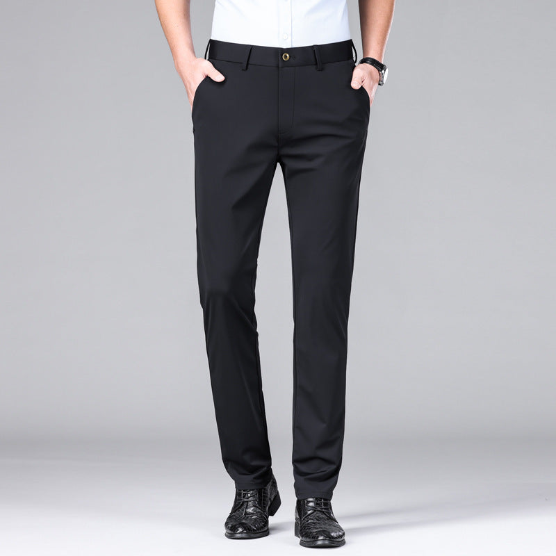 Men's performance pants with slim fit, ideal for business casual or weekend style.