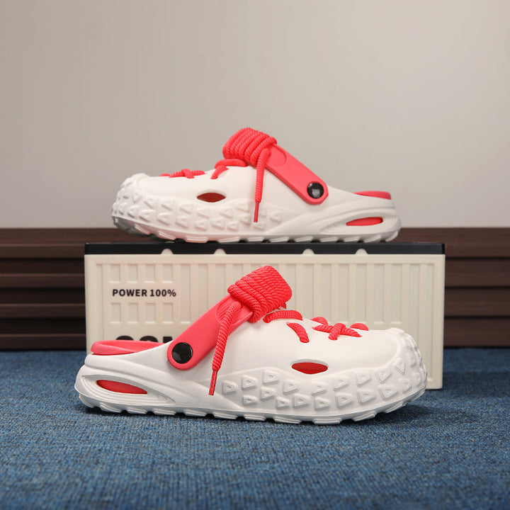 Breathable slip-on women's Echo Laced Clogs, essential for warm weather.