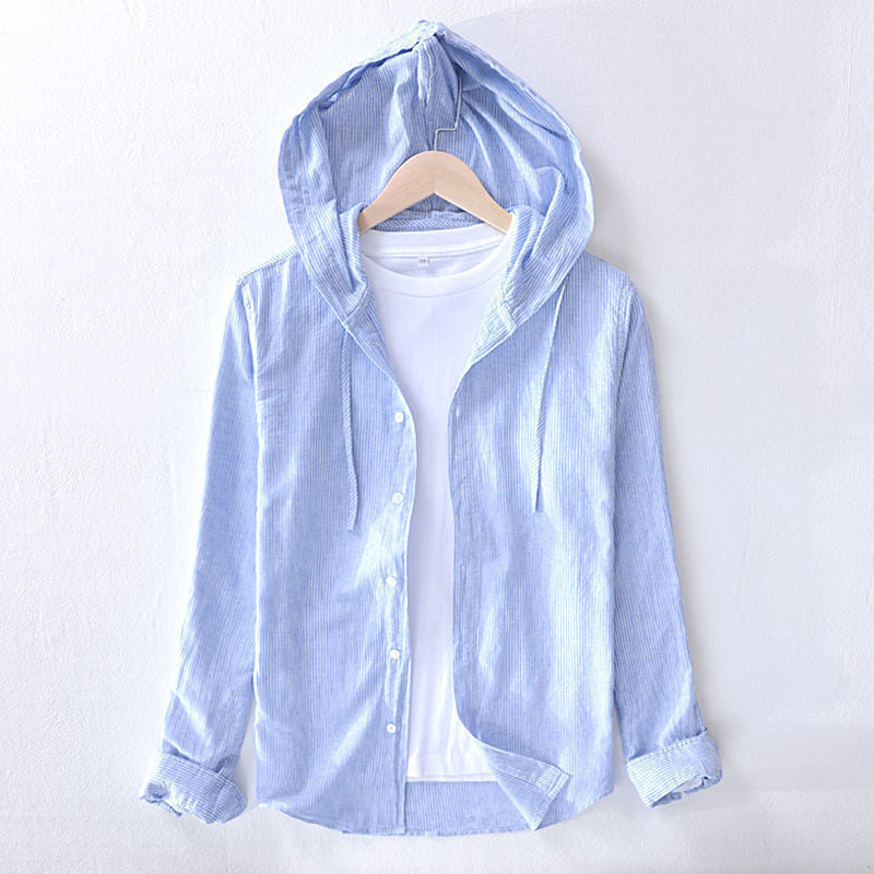 Premium lightweight men's hoodie, perfect for spring fashion. Combines comfort with a stylish, versatile casual look.