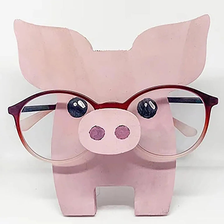 Unisex wooden animal desk accessory, a fun glasses holder & eyewear organizer.