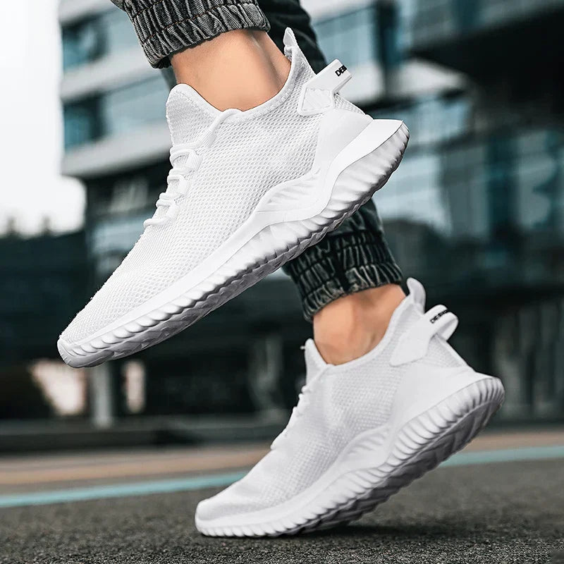 Top view of versatile unisex everyday sneakers, comfortable & lightweight for casual footwear.