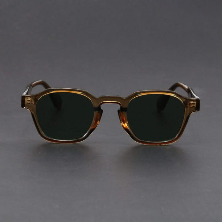 Classic retro square frame unisex sunglasses offering full UV protection & vintage aesthetic.