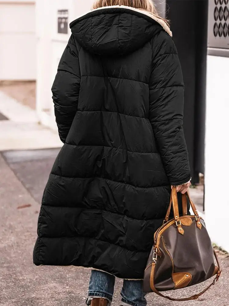 Warmer und Bequemer Damen-Wintermantel mit Teddyfutter