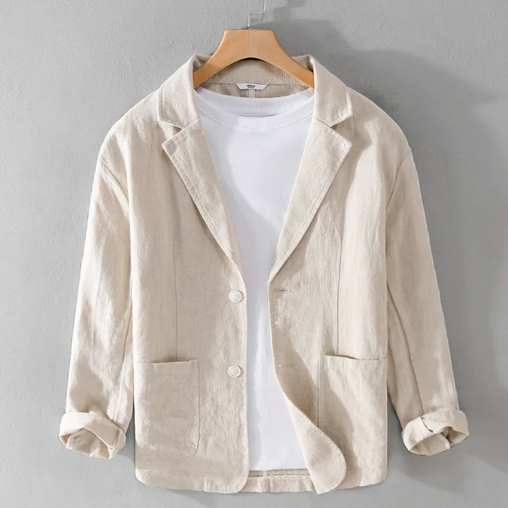 Versatile men's relaxed fit casual jacket, offering effortless style for everyday spring, summer, or fall wear.