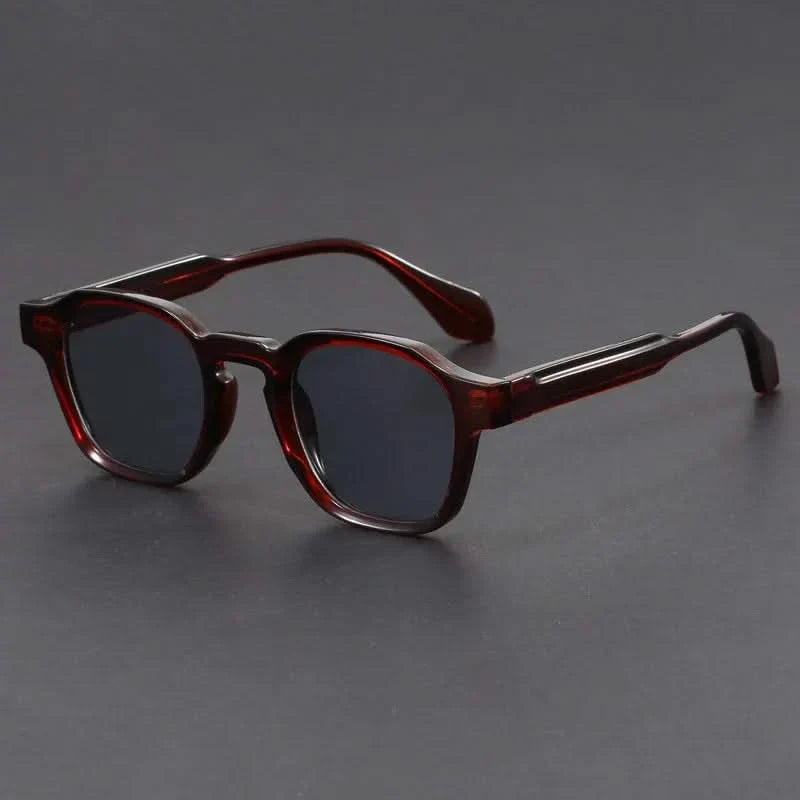 Unisex retro square sunglasses, UV protection, vintage style eyewear, classic shades.