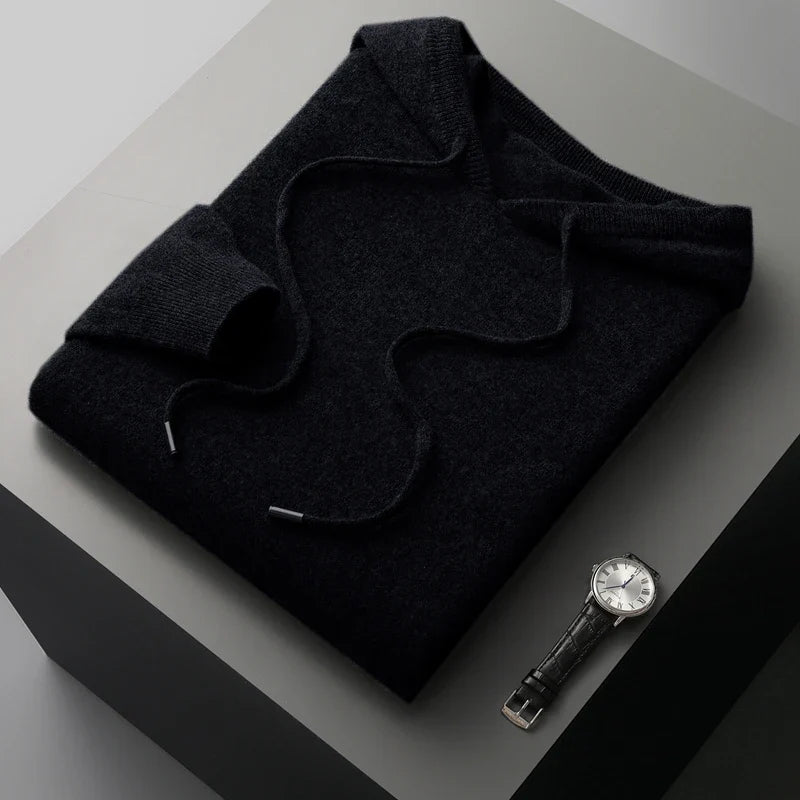 Back view of a premium unisex pullover hoodie, highlighting its comfortable, relaxed fit & quality design.