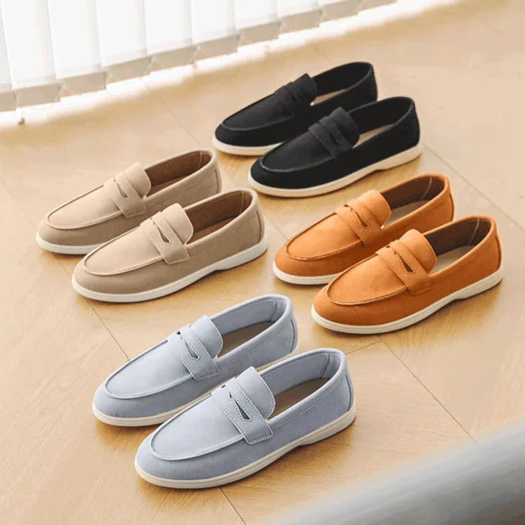Classic men's slip-on loafers, a comfortable and versatile choice for any occasion.
