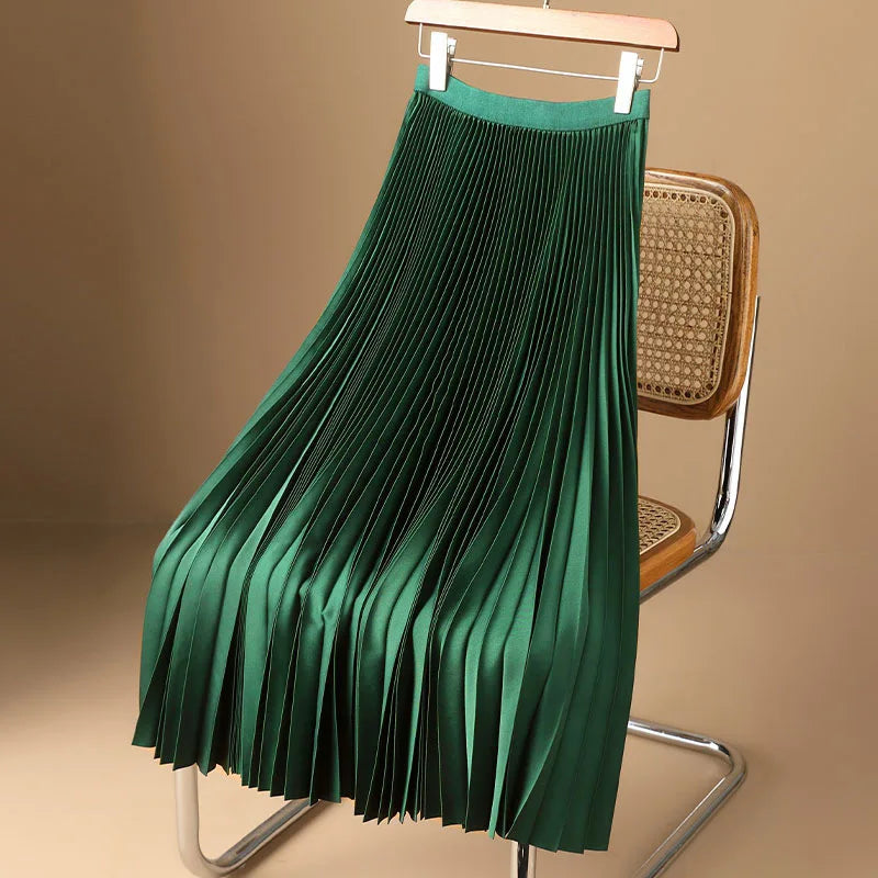 Fashionable women's elegant maxi skirt. Flowy design for a chic, long silhouette.