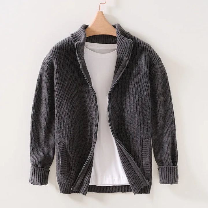 Elegant men's Marbella Cozy Comfort Sweater, a versatile long-sleeve top for comfortable fall and winter outfits.