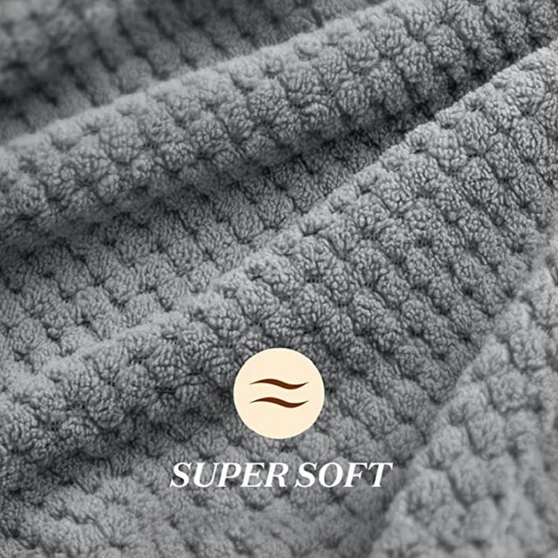 Soft microfiber hair towel wrap, designed for fast drying, anti-frizz, & gentle hair care.