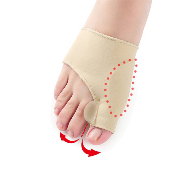 Soft, ergonomic bunion corrector orthotic for comfortable foot care, offering pain relief & toe alignment.