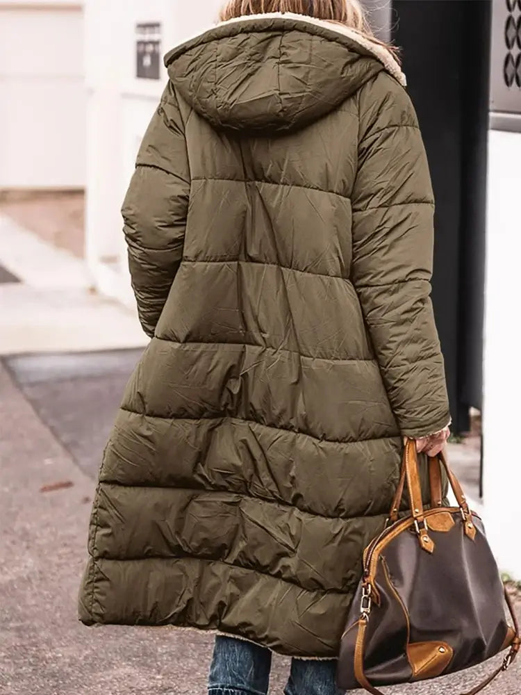 Warmer und Bequemer Damen-Wintermantel mit Teddyfutter