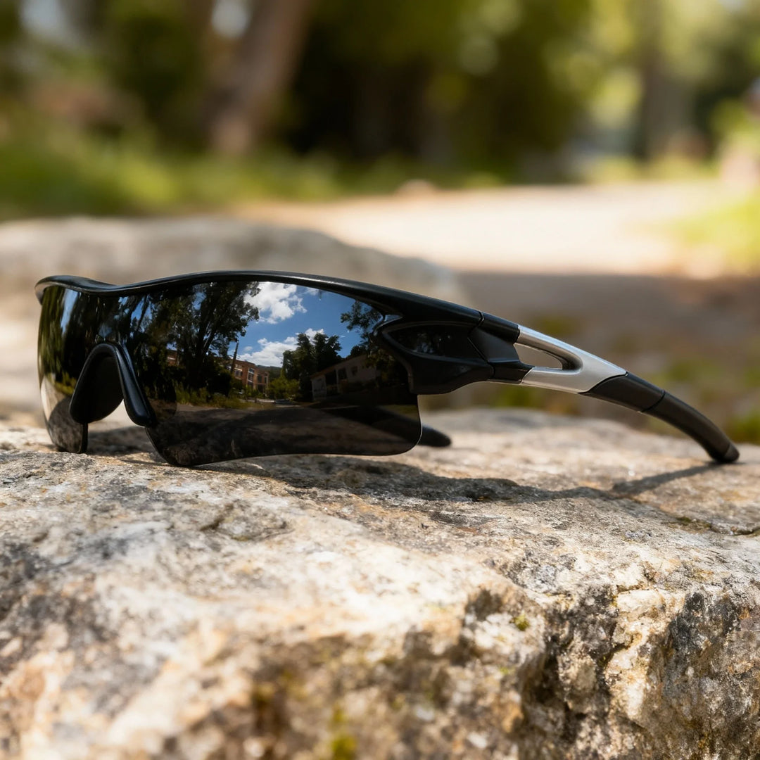 Men's athletic sunglasses, offering superior UV protection and anti-glare for all outdoor sports.