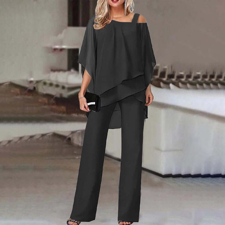 Eleganter Damen-Zweiteiler mit Cold-Shoulder-Design