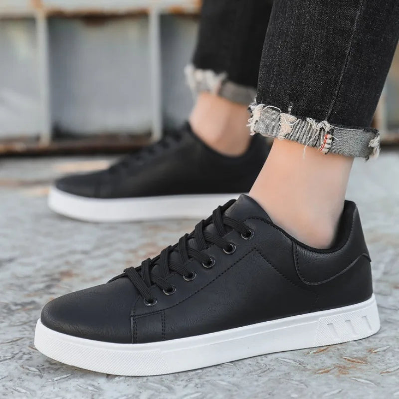 Men's comfortable classic everyday walking sneakers, essential casual footwear with a sleek design.