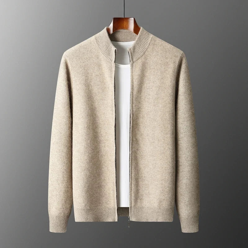 Men's ultra soft button-front cardigan sweater. Versatile knit layering piece for fall and winter style.