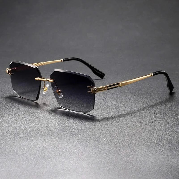 Unisex polished metal anti-glare sunglasses. Lightweight shades protect eyes with style.