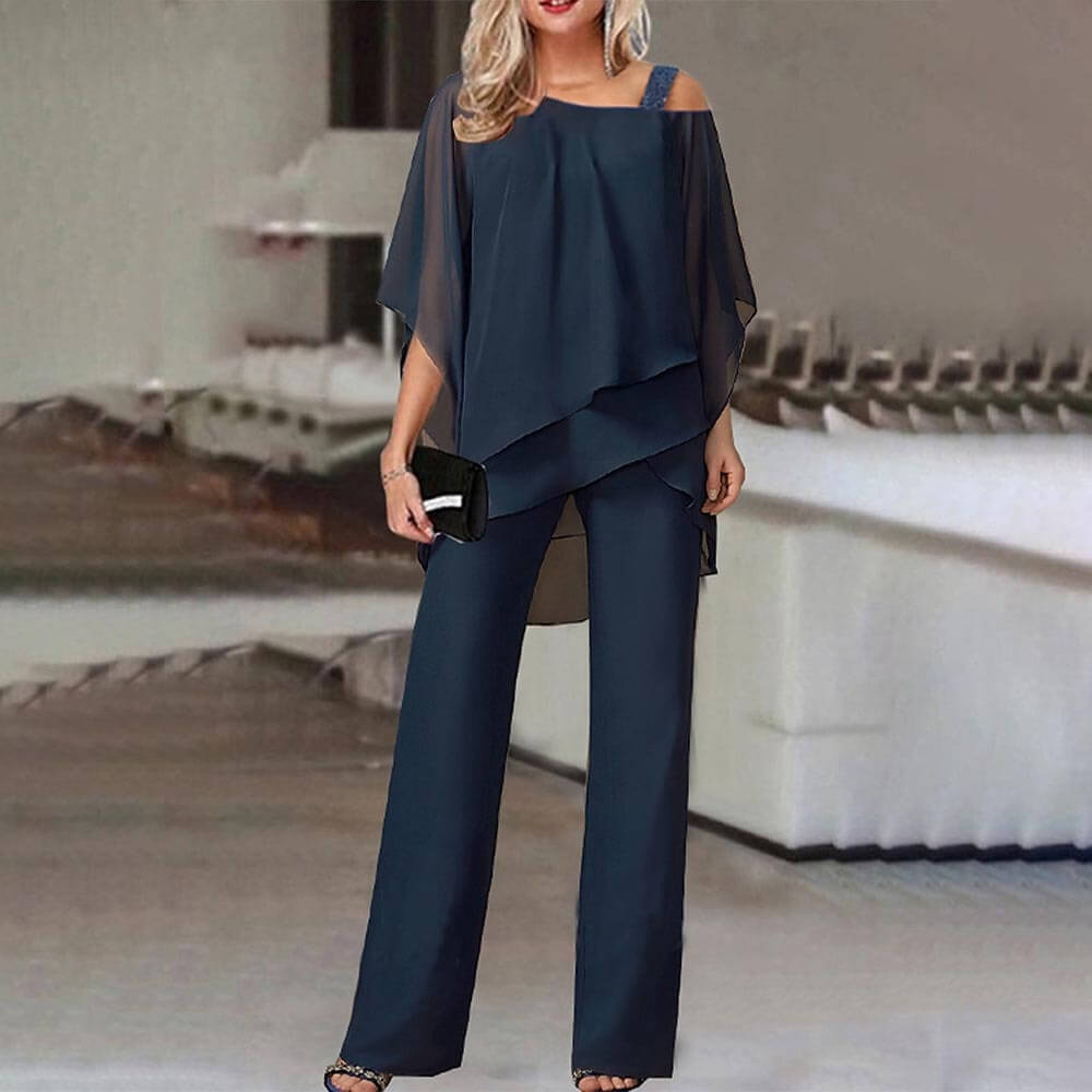 Eleganter Damen-Zweiteiler mit Cold-Shoulder-Design
