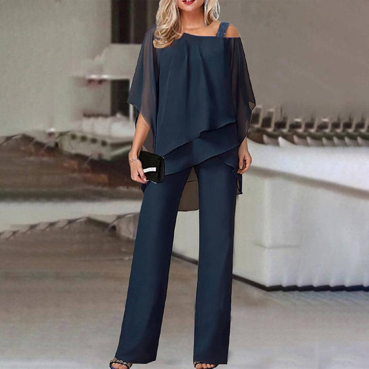 Eleganter Damen-Zweiteiler mit Cold-Shoulder-Design