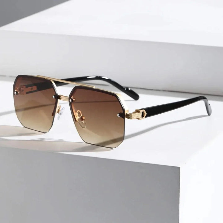 Unisex lightweight UV protection sunglasses with black frames, perfect for summer travel & outdoor activities.