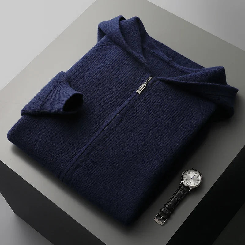 Versatile Men's Nova full-zip comfort hoodie. Soft, warm, and perfect for casual wear, outerwear, and layering.