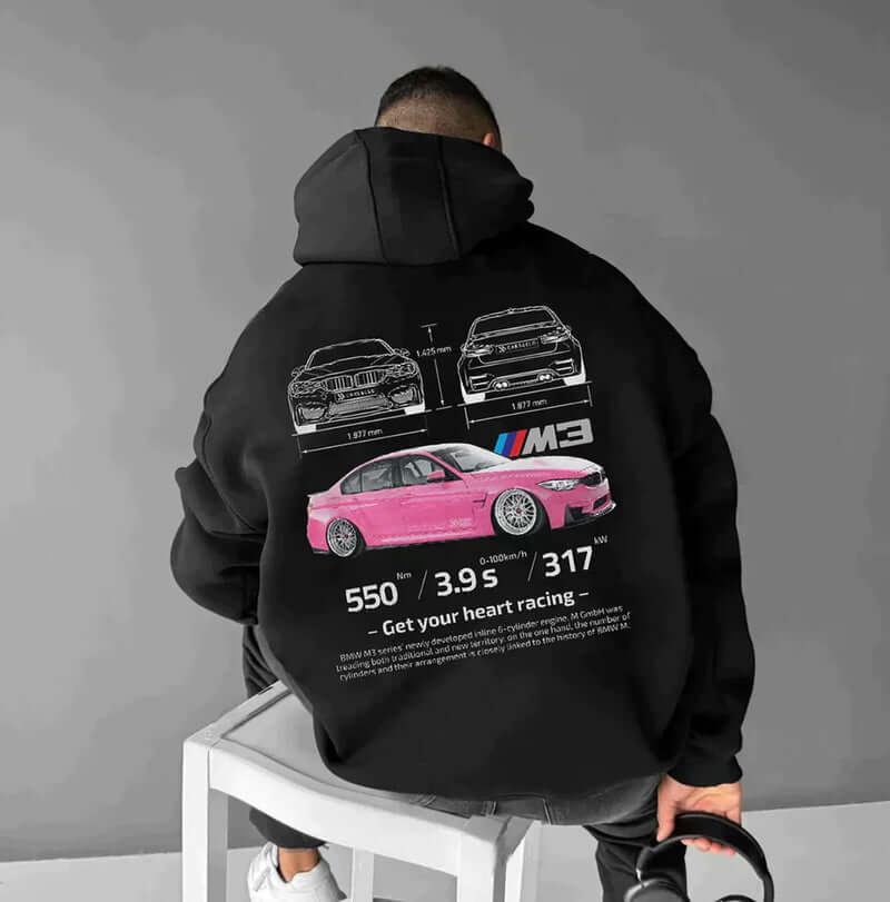 Bequemer Oversized Racing Hoodie