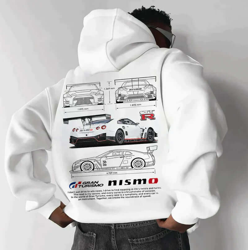 Bequemer Oversized Racing Hoodie