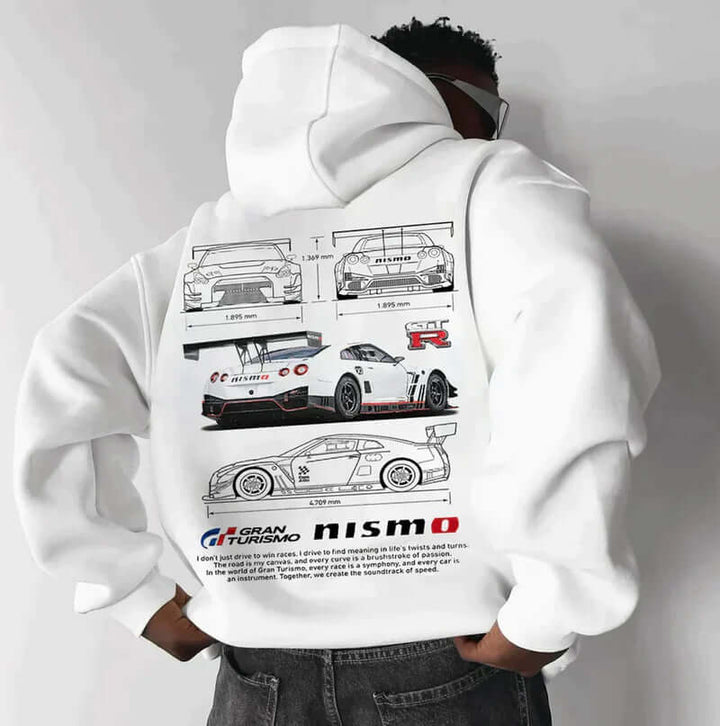 Bequemer Oversized Racing Hoodie