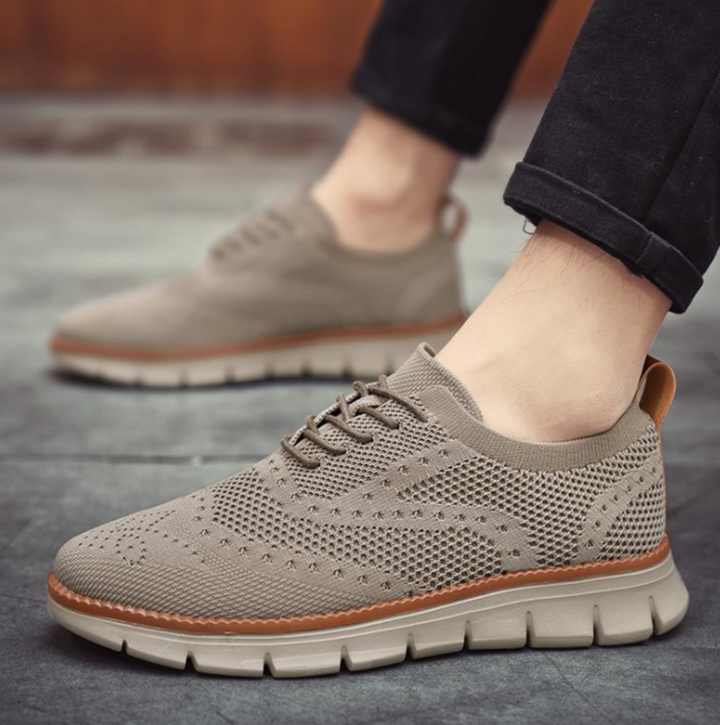 Heritage Dress Sneakers for men, smart-casual with brogue details and comfort.