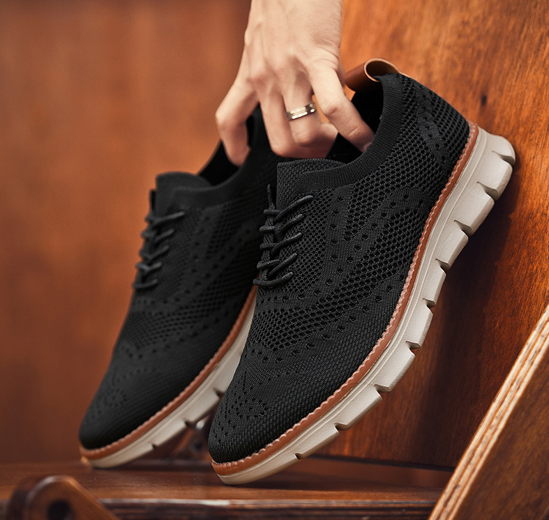 Men's casual style dress sneakers, Heritage collection, with sophisticated brogue detailing.