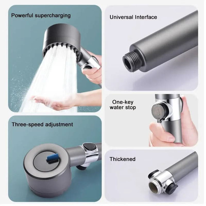 Advanced filter shower head delivers high-pressure, purified water for a refreshing and health-focused shower.