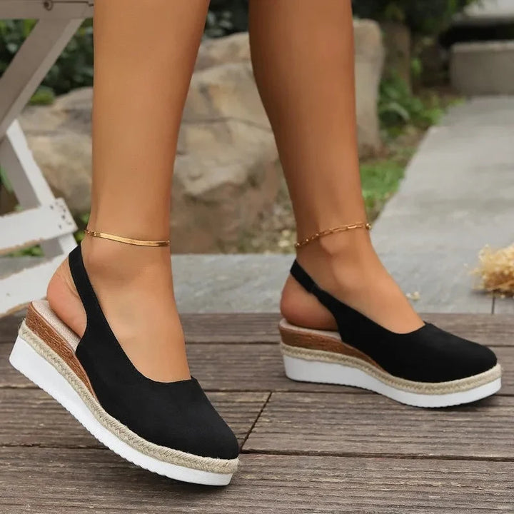 Elegant women's posture-enhancing sandals. Comfortable summer shoes with arch support for daily wear.