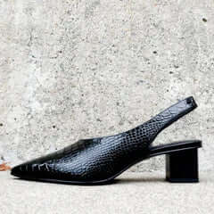 Elegante Croco Pumps mit Fußbet