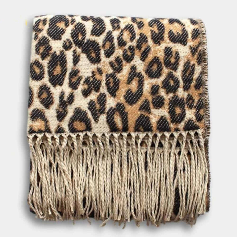 Leopard Print Wollschal