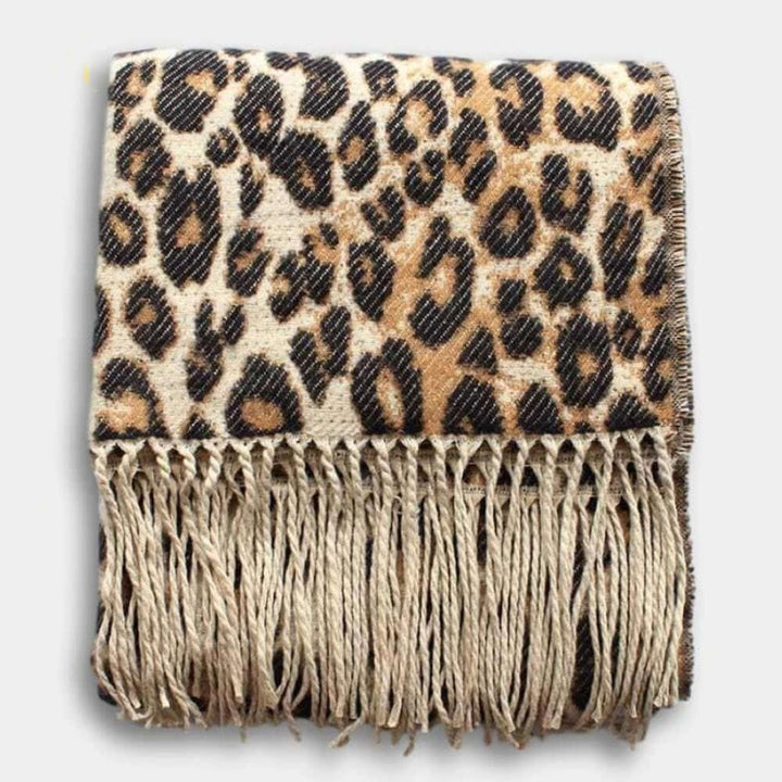 Leopard Print Wollschal