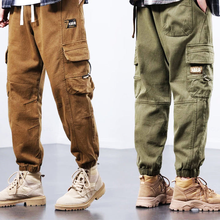 Men's stylish utility cargo pants for everyday wear, comfortable & multi-pocket. Perfect for casual or streetwear.